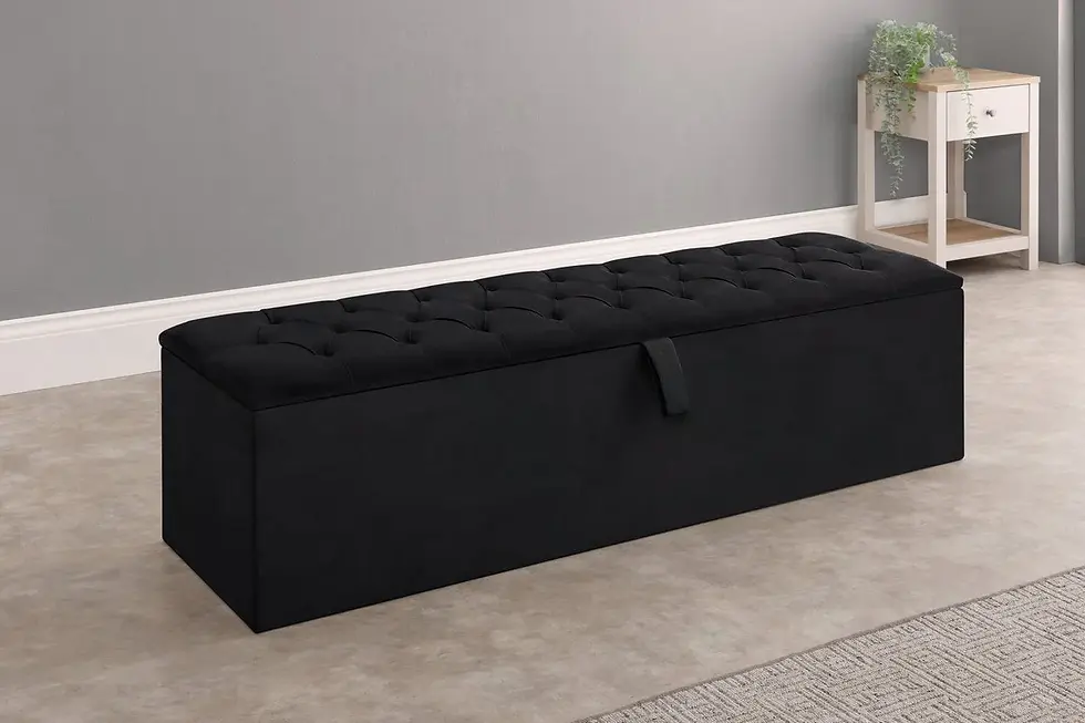 Thumbnail: Plush velvet ottoman box