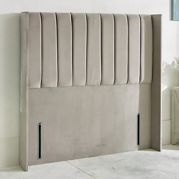 Thumbnail: Plush velvet pebble divan ottoman bed