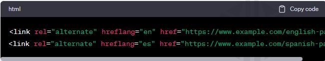 hreflang tag code