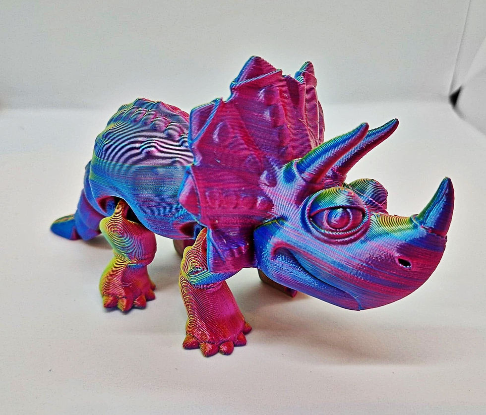 Thumbnail: Solid Triceratops - Medium - Dinosaur Toy Model