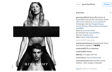 Gisele Bündchen e Cauã Reymond posam juntos para grife francesa