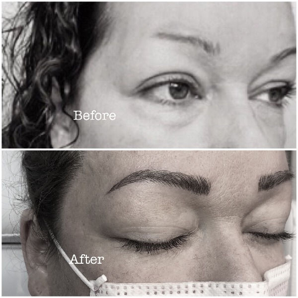 Before and After Microblading at Just Browsing Ottawa