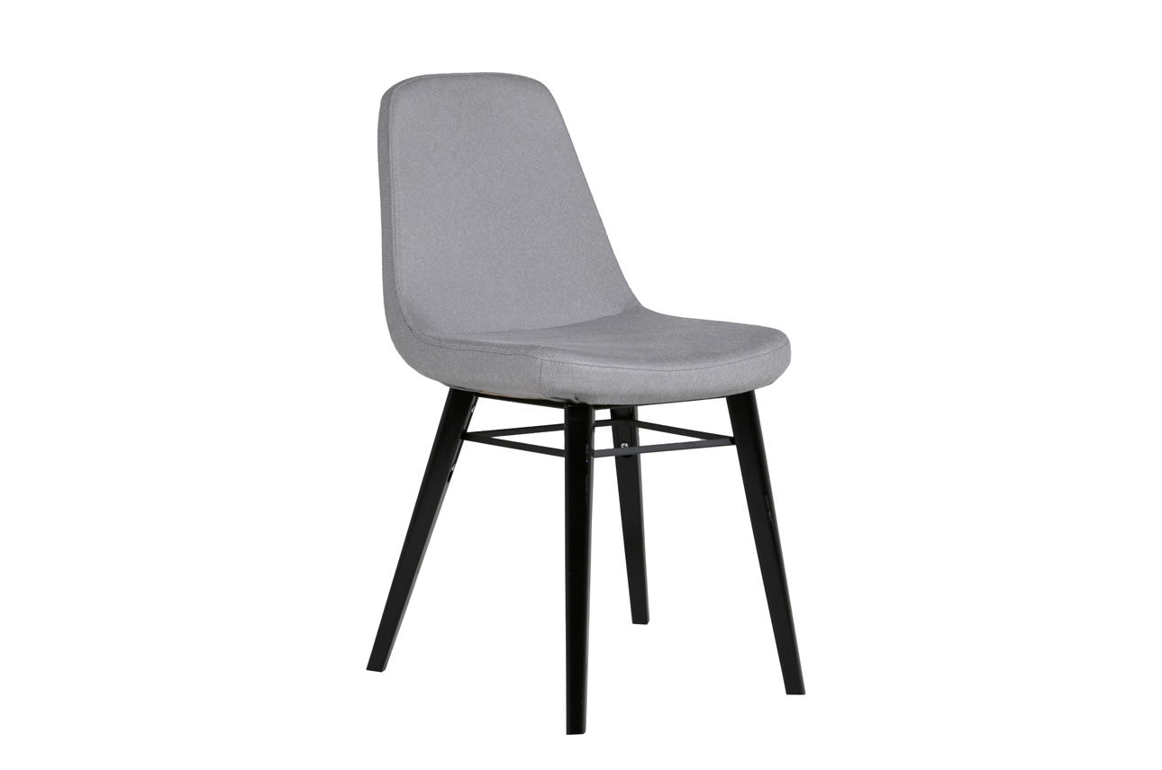 Grey dining chair black legs