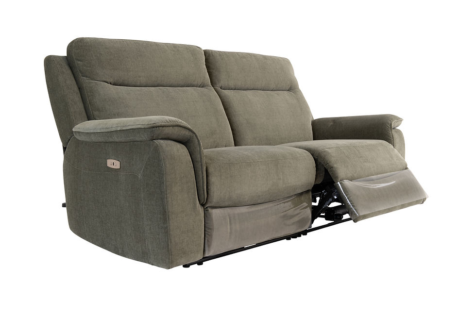 Thumbnail: HAV 3 Seater Green Electric Recliner