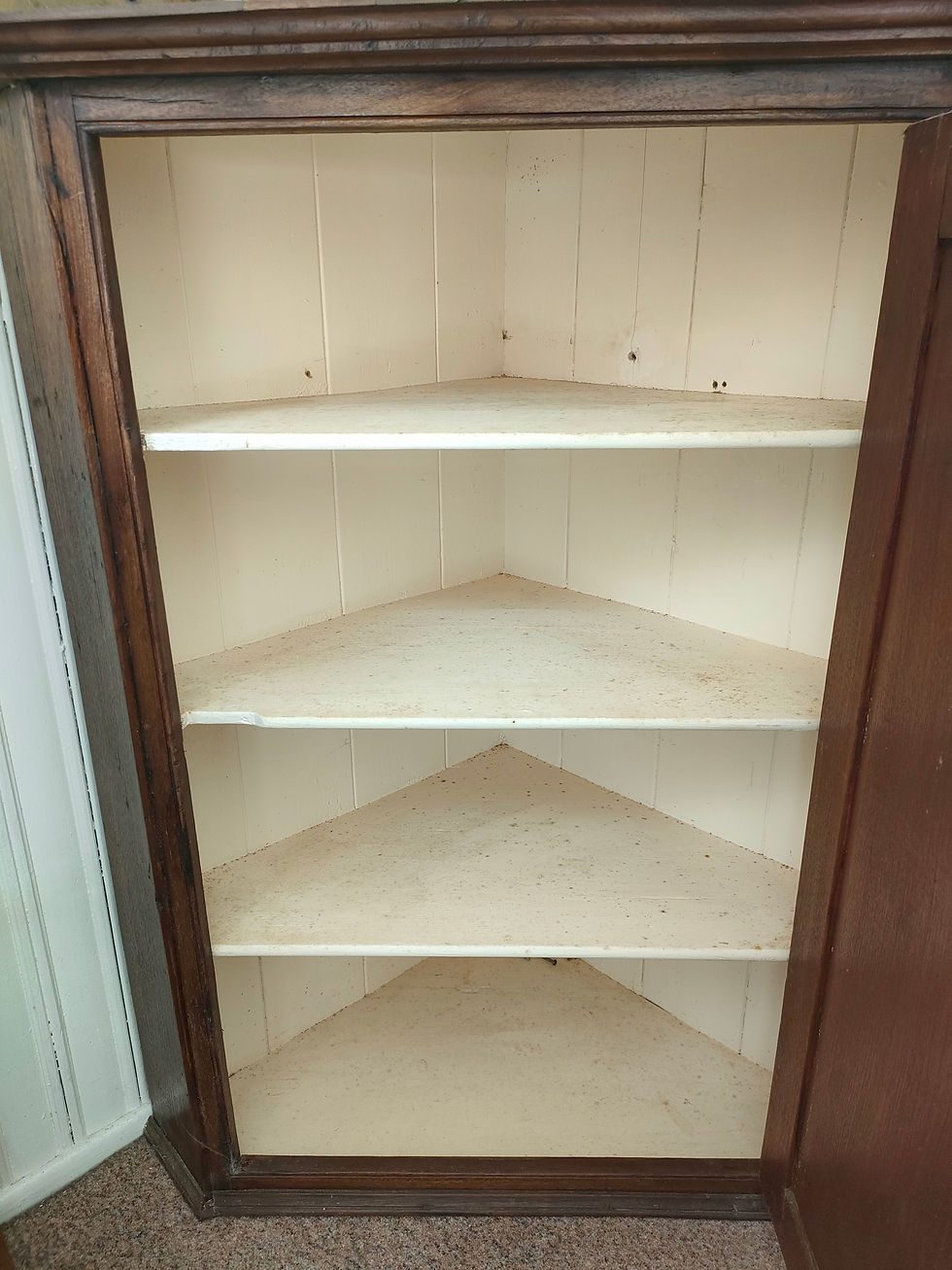 Thumbnail: Dark Pine Old Corner Cupboard