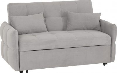 Thumbnail: Silver Fabric Sofa Bed