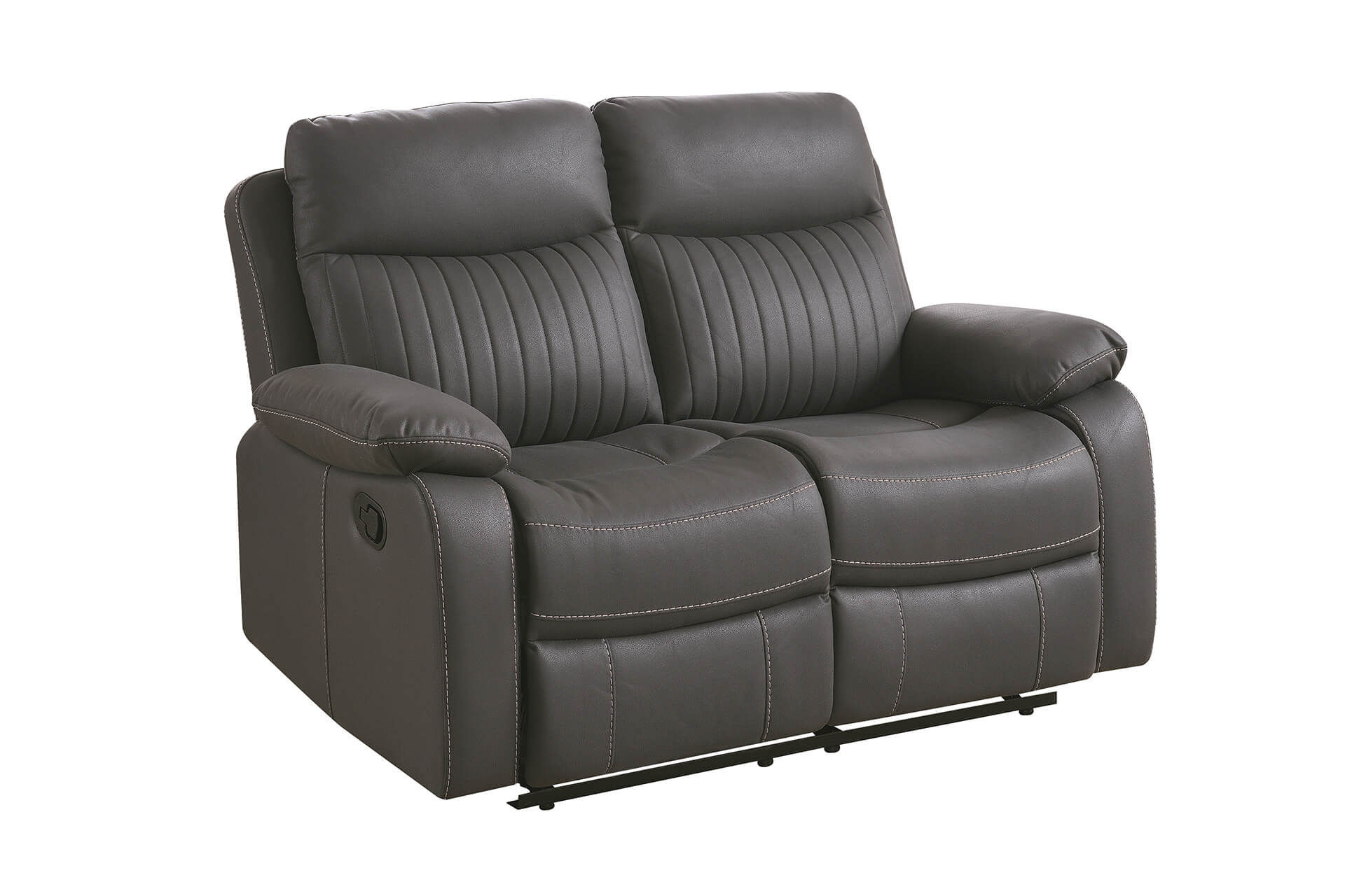 BLY Dark Grey Fabric 2 Seater Manual Recliner