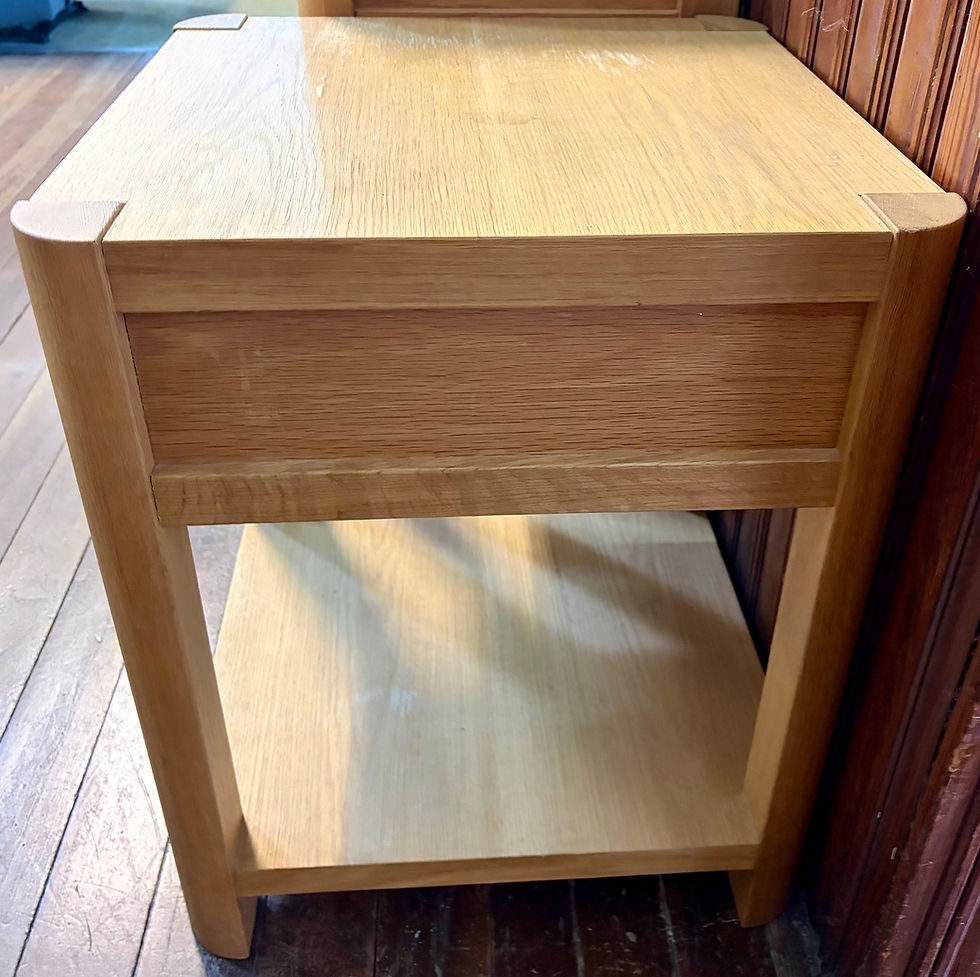 Thumbnail: Solid Oak Lamp Table with Drawer