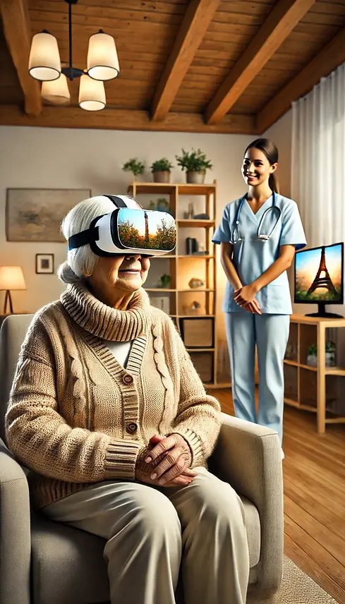 DALL·E 2025-04-23 23.56.44 - Ultra-realistic vertical scene of an elderly woman using virt