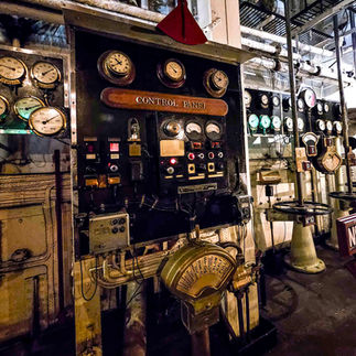 Engine Room Control Panel with gauges and controls