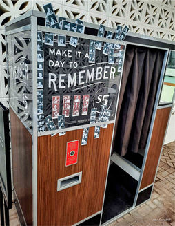 Photo of photo booth where people can take their own photos