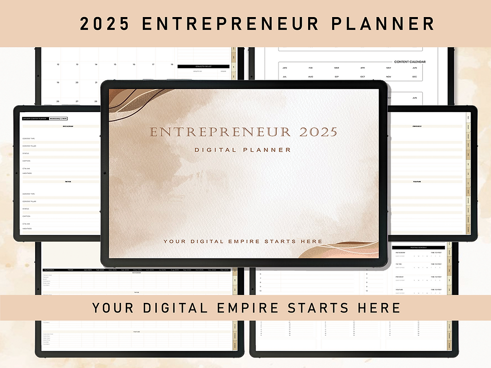 Thumbnail: Entrepreneur Digital Planner | Social Media Content Planner | Content Planner |
