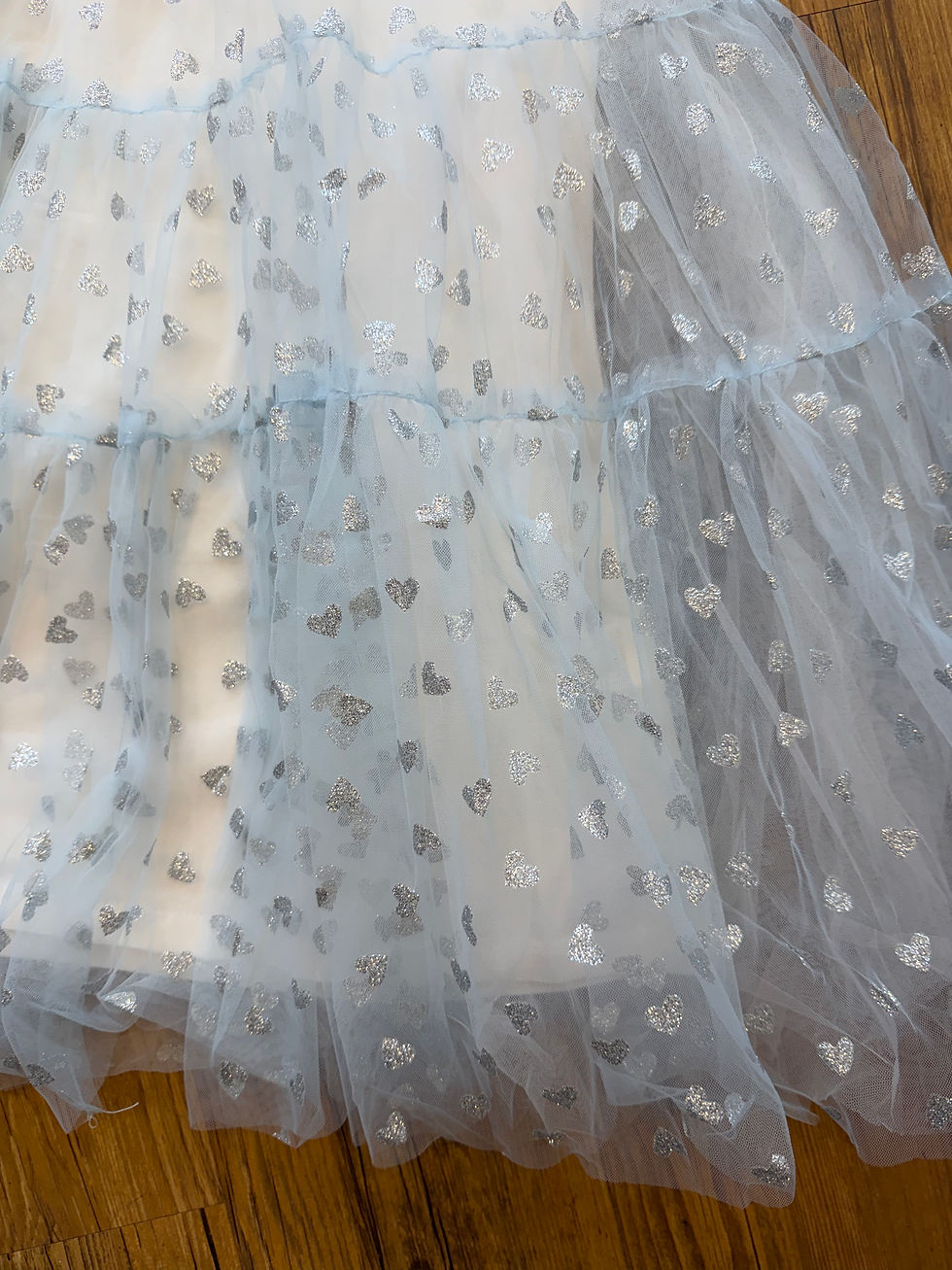 Thumbnail: Pastel blue heart tulle swing dress