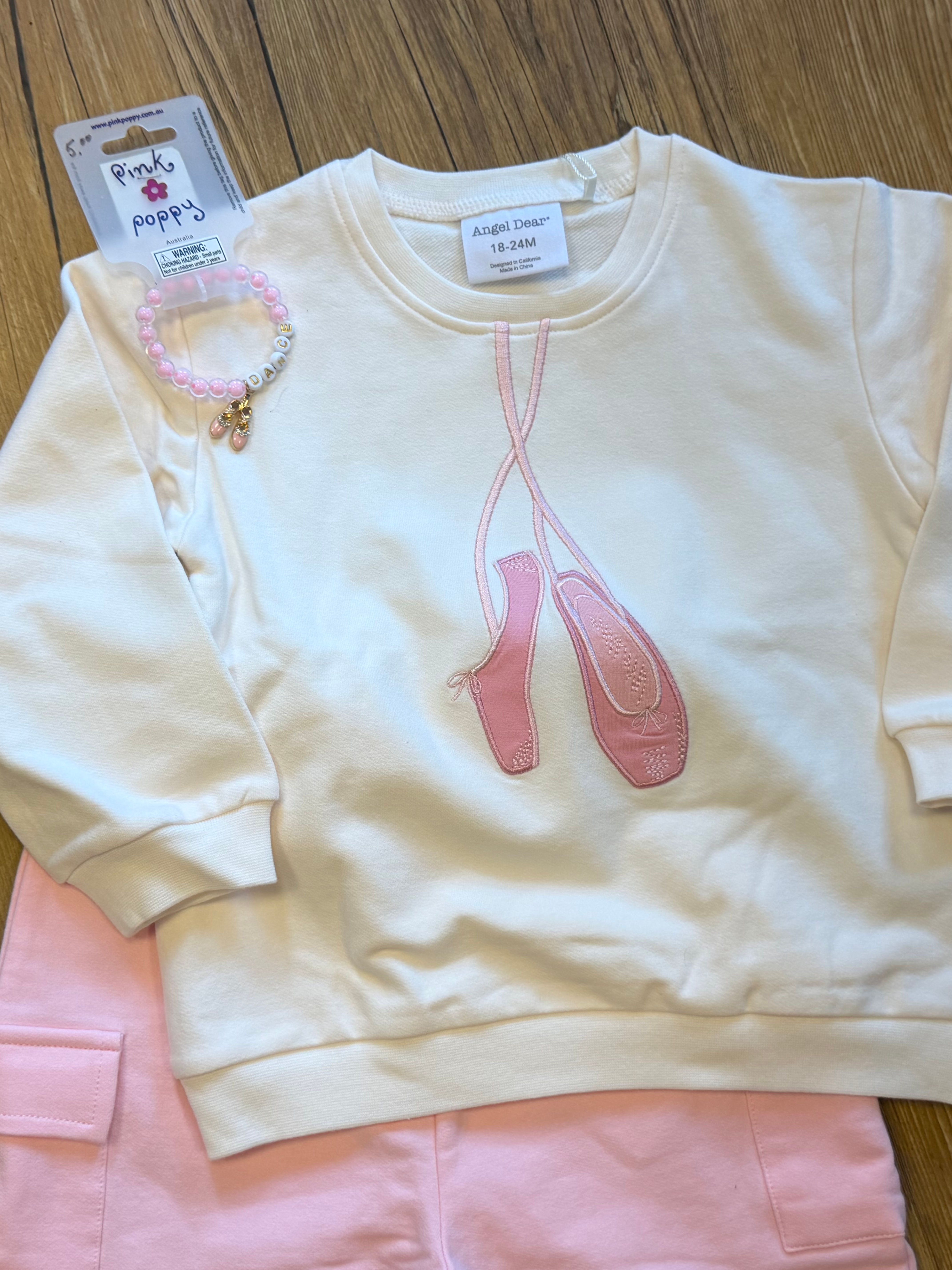 Ballet shoe sweatshirt set