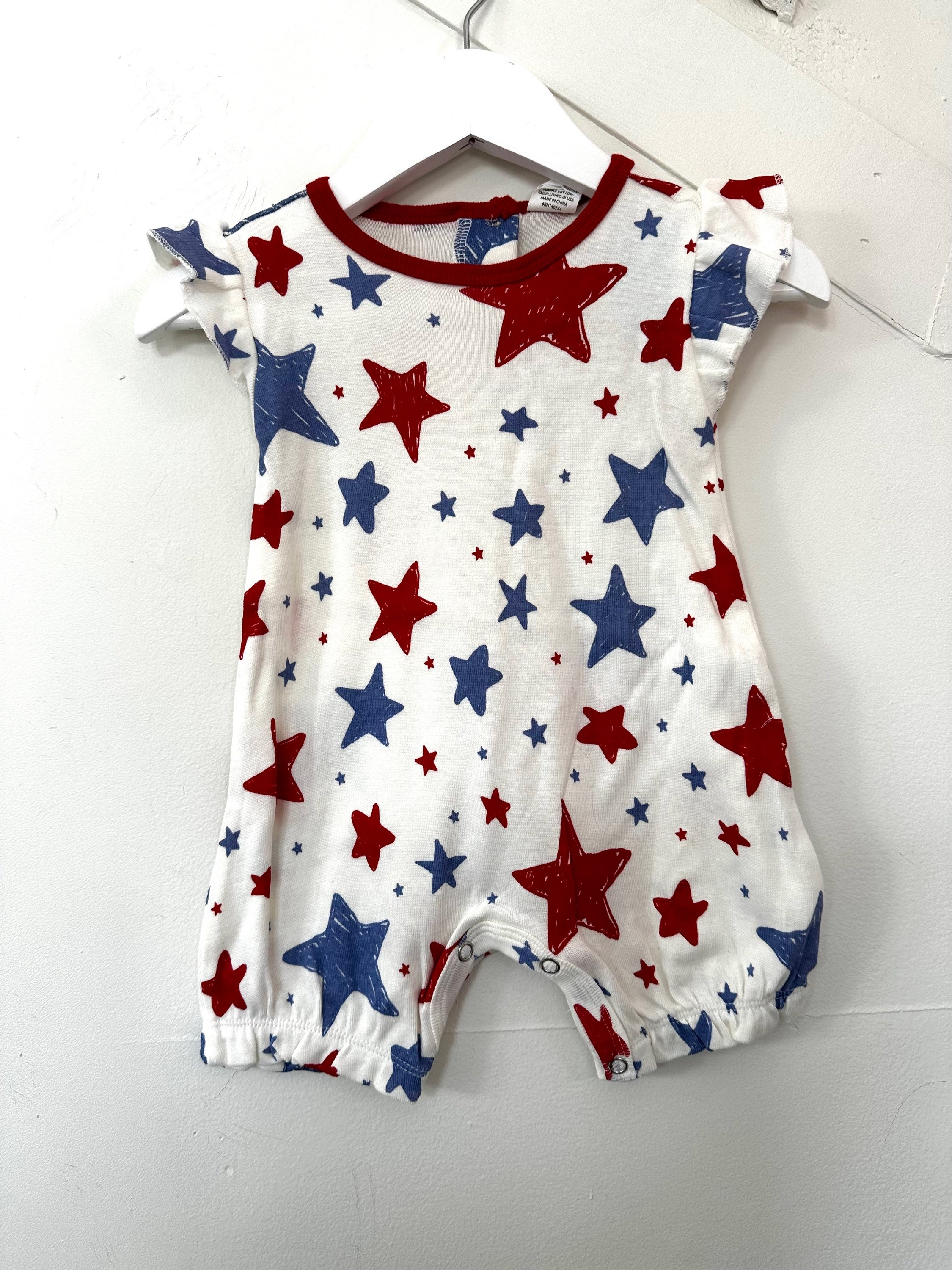 Star romper July 4   In sizes 3,6-12,12-18