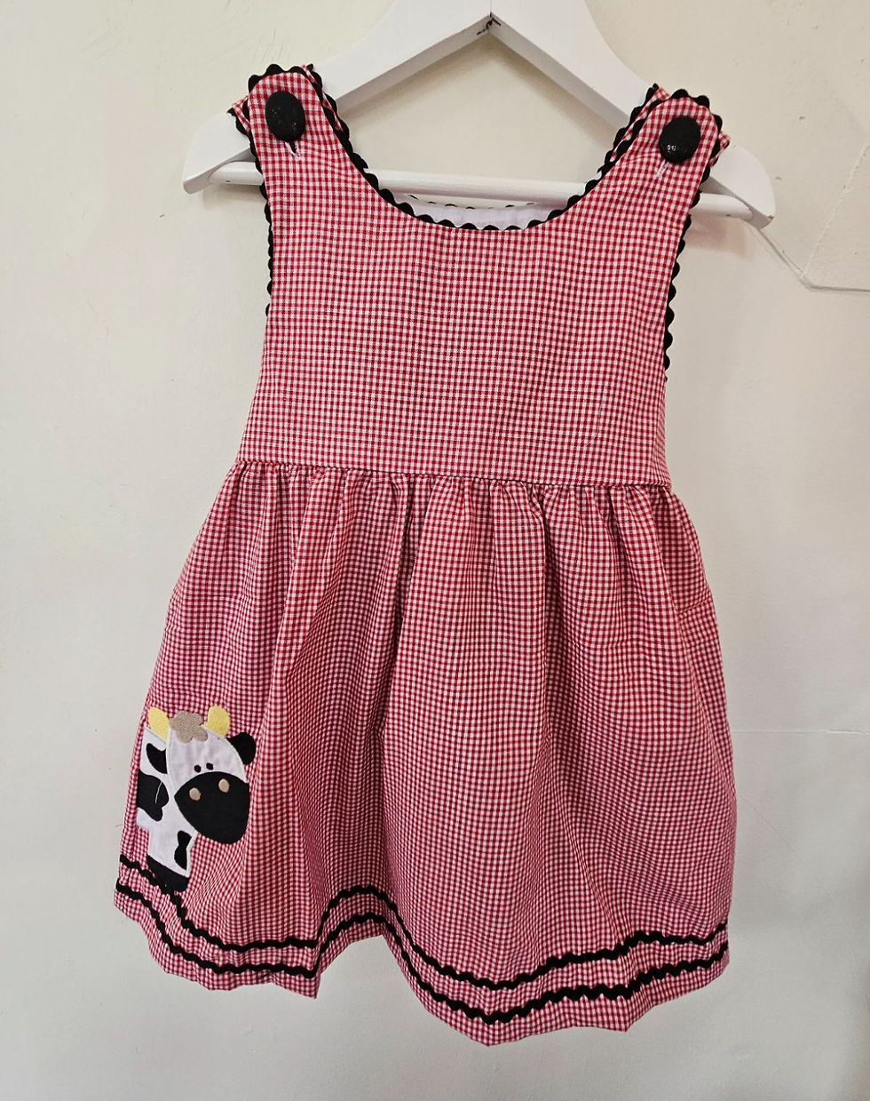 Seersucker cow dress 3T,4T, 5