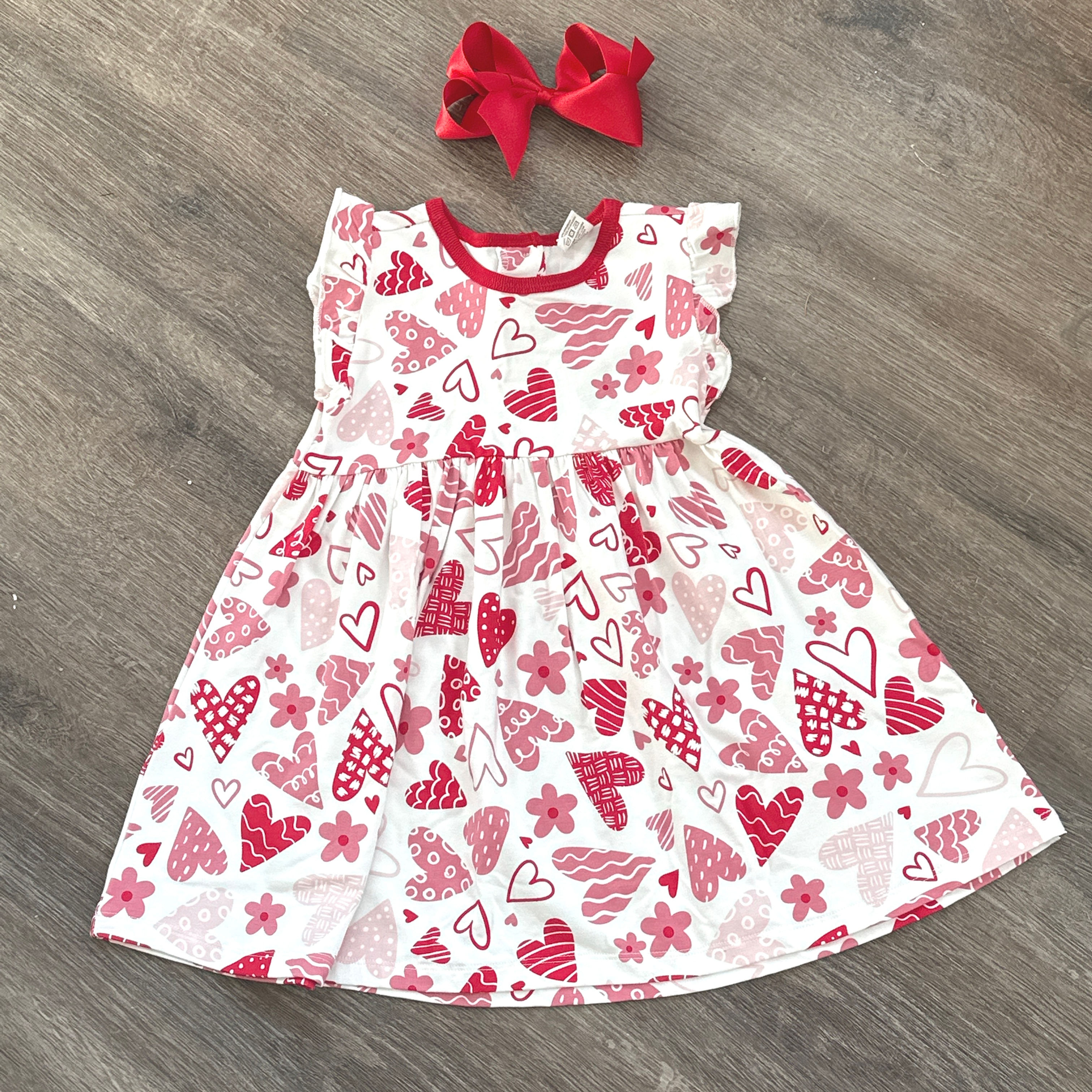 Red heart dress  2T only