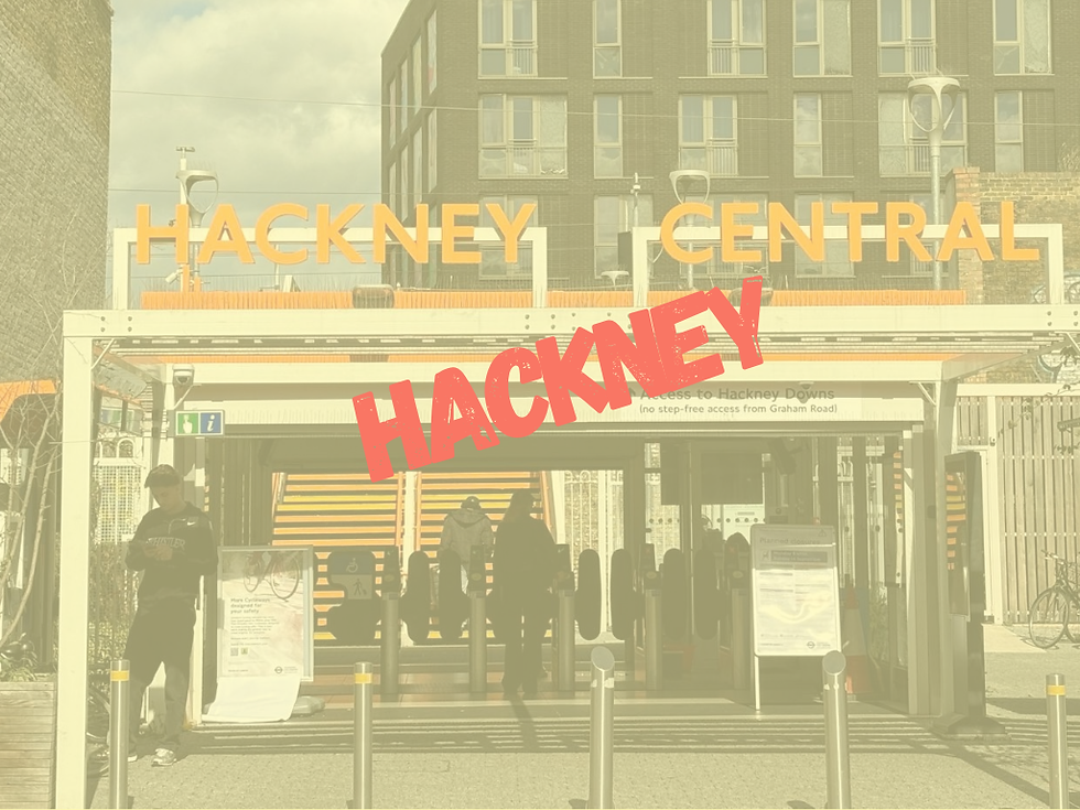an image of Hackney central station.