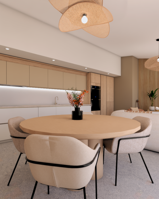 Aménagement 3D – pièce de vie – Djuna Décoration