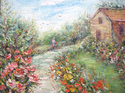 Noontime Gathering 16x16