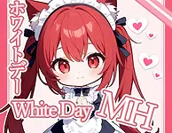 MH-chan at a maid cafe in Akihabara on White Day 2026 
