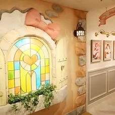 Maid Cafe at-home cafe Akiba Cultures Zone (ACZ) in Akihabara logo interior front door 2