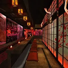 Uuya Yashiki Danso Cafe in Akihabara interior 3