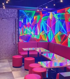 Akihabara Concept Cafe Lylic Collection interior sofa and bar counter 2