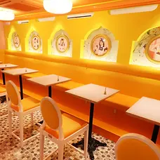 Maid Cafe at-home cafe Akiba Cultures Zone (ACZ) in Akihabara logo interior table 2