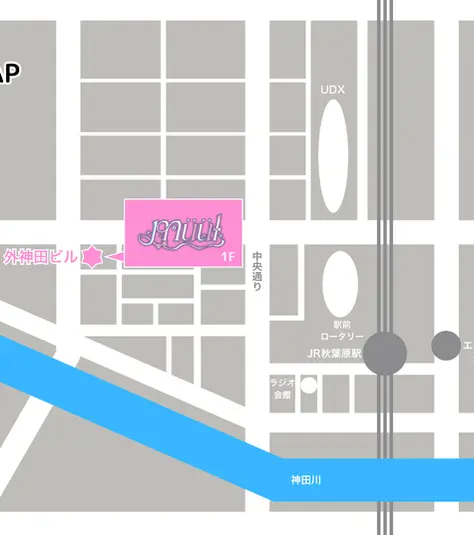 Akihabara Concept Cafe müül (muul) Map to the cafe
