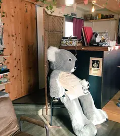 Akihabara Unique Cafe AKIBA Smokers 2nd Store interior big stuffed animal koala 2