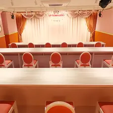 Maid Cafe at-home cafe Akiba Cultures Zone (ACZ) in Akihabara logo interior table 1