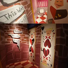 Akihabara Concept Cafe Alice × Alice interior restrooms