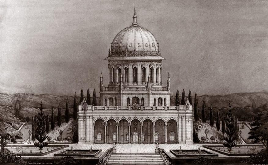 Architectural drawing of the Baha'i House of Worship