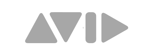 לוגו Avid באפור על רקע שחור
