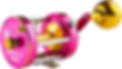 Thumbnail: Pink and gold conventional fishing reel with Albatross 6000 text.