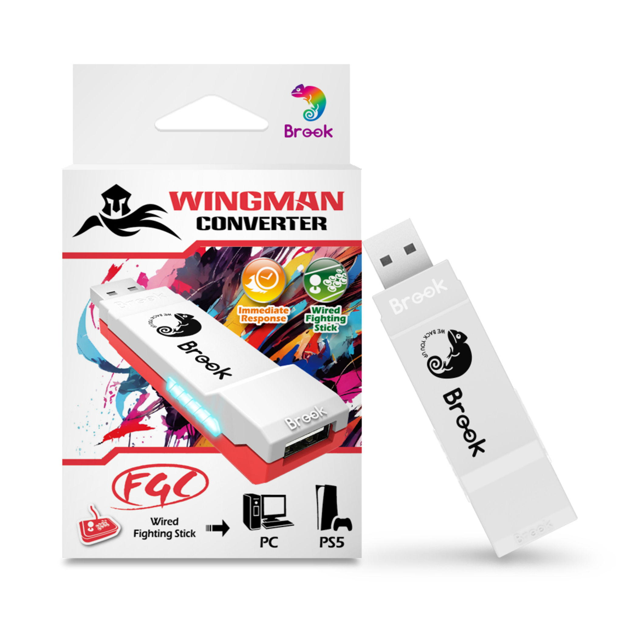Brook Wingman FGC for Fighting Stick to PS5 / PS4 / PC (X-Input)