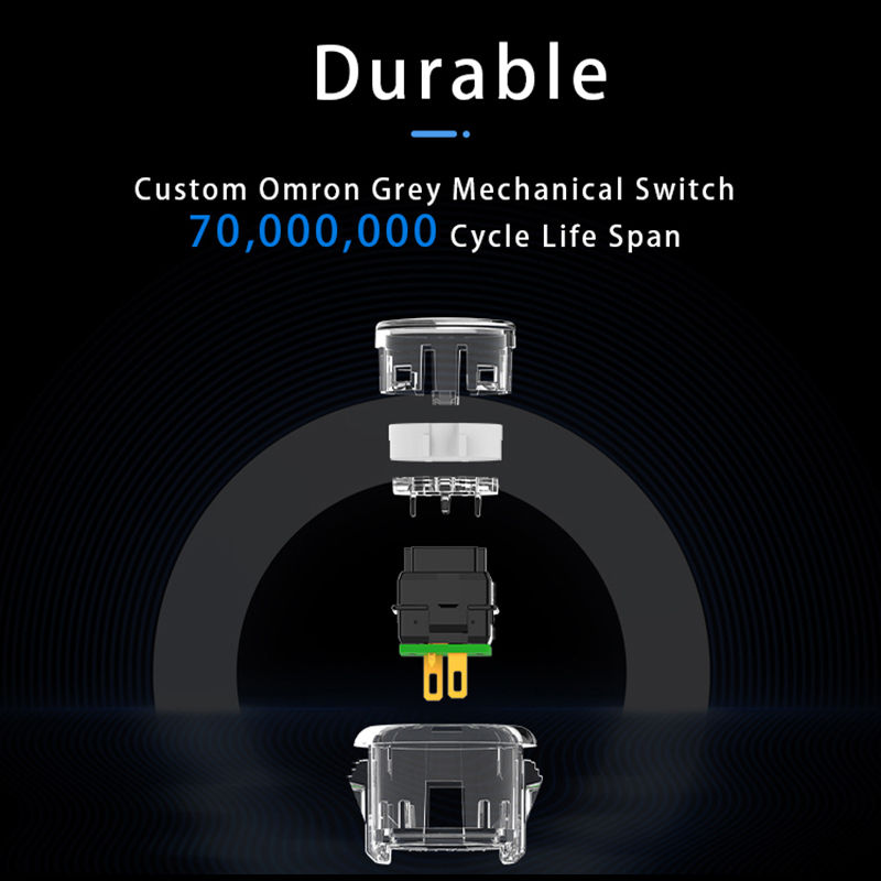 Thumbnail: Qanba Gravity 30KS Silent Snap In Translucent Arcade Button,24mm or 30mm