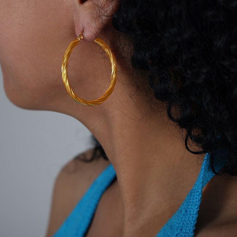 Thumbnail: Aurora Twist Hoops