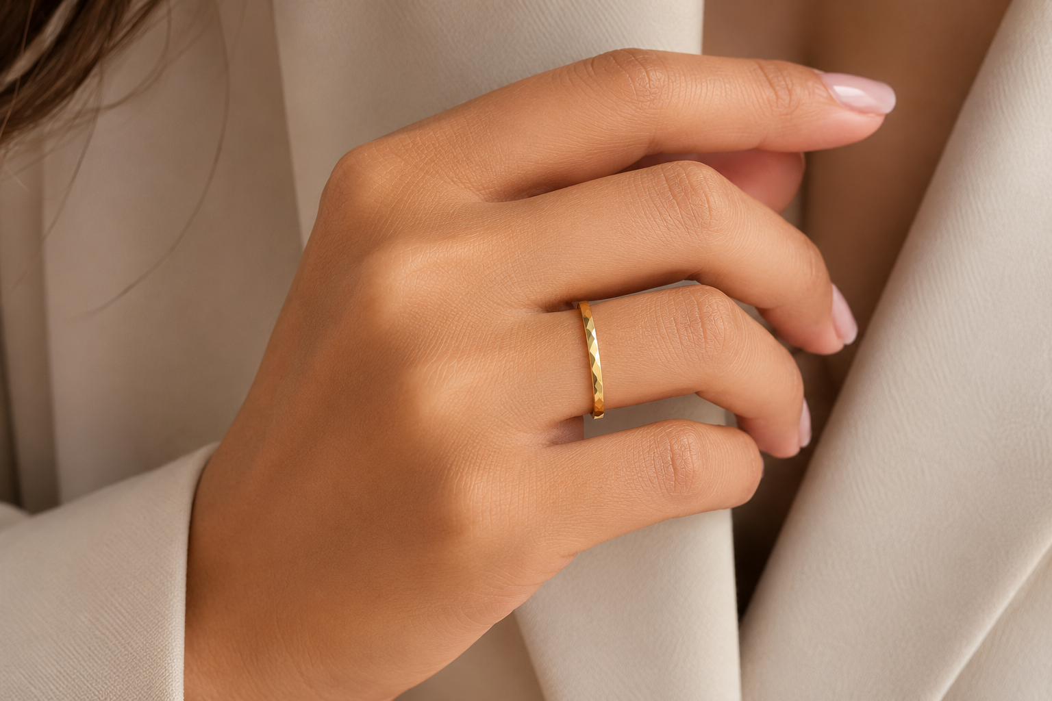 Minimalist Gold Stacking Ring