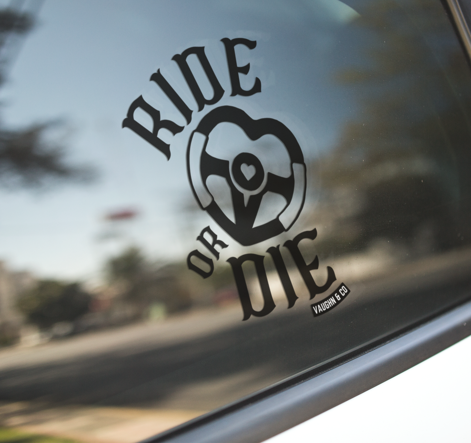 Ride or Die Heart Wheel Decal