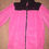 Thumbnail: Pink and black full zip fleece jacket.