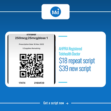 $18 repeat script $39 new script in minutes | MIDOC.COM.AU