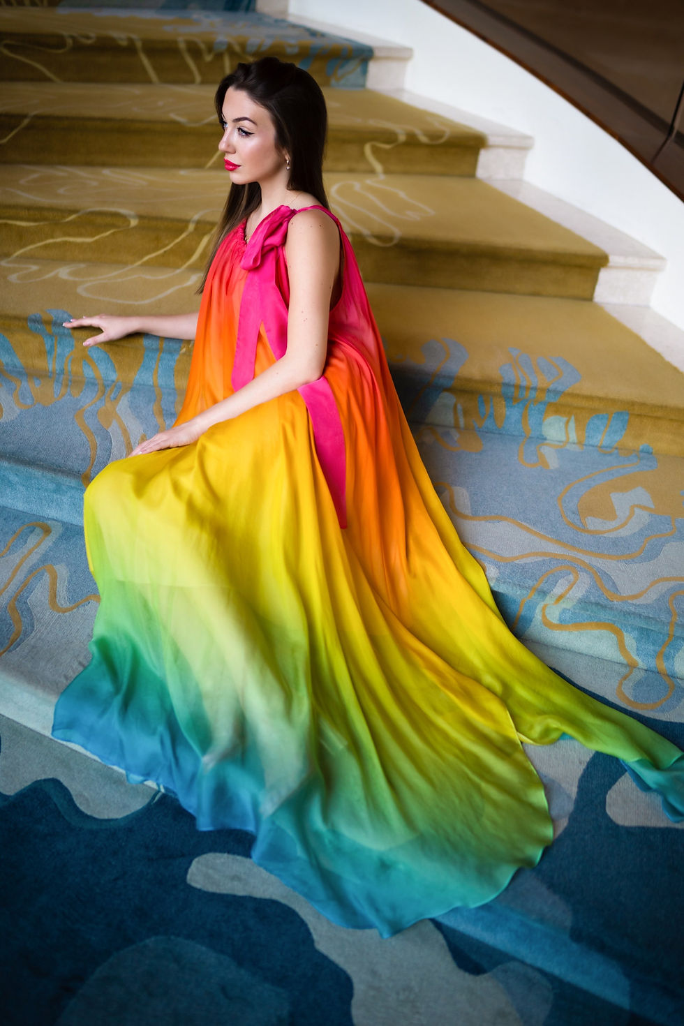Thumbnail: Gradient Silk Occasional Dress