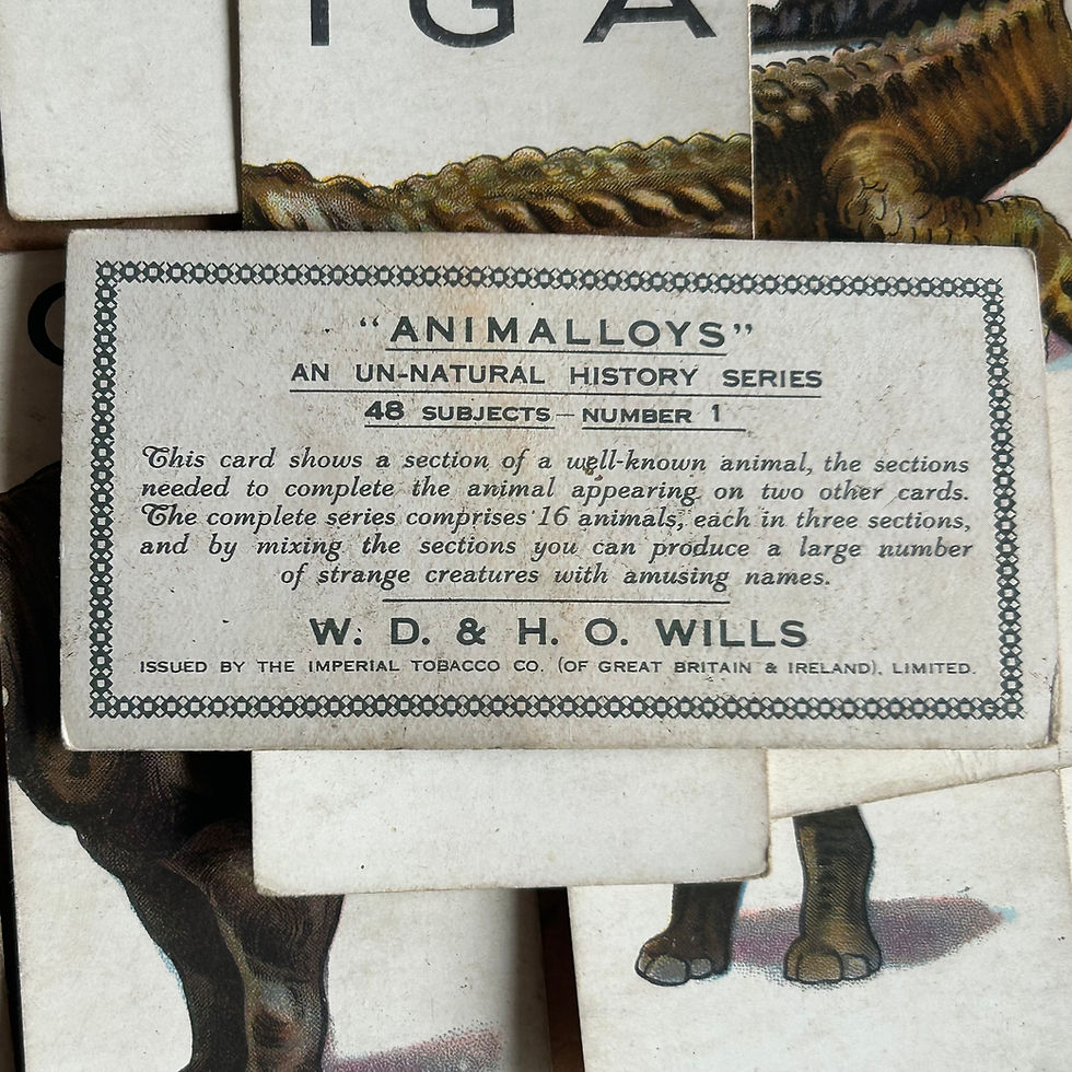 Thumbnail: Animalloys Cigarette cards 