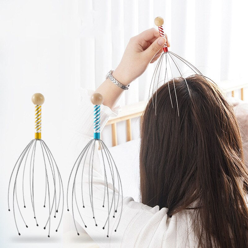2PCS Head Massager Head Scratching Octopus Scalp Non Soul Extractor Divine Tool