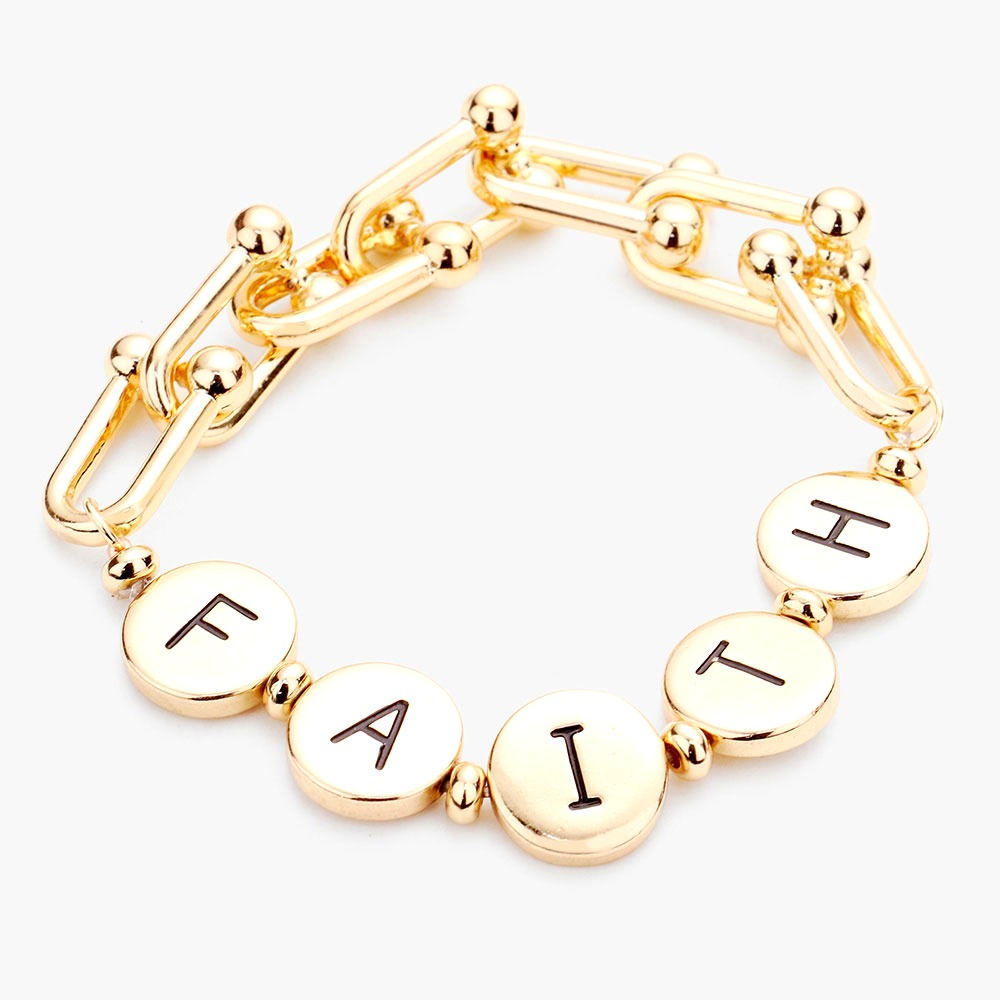 " Faith" Gold Bracelet