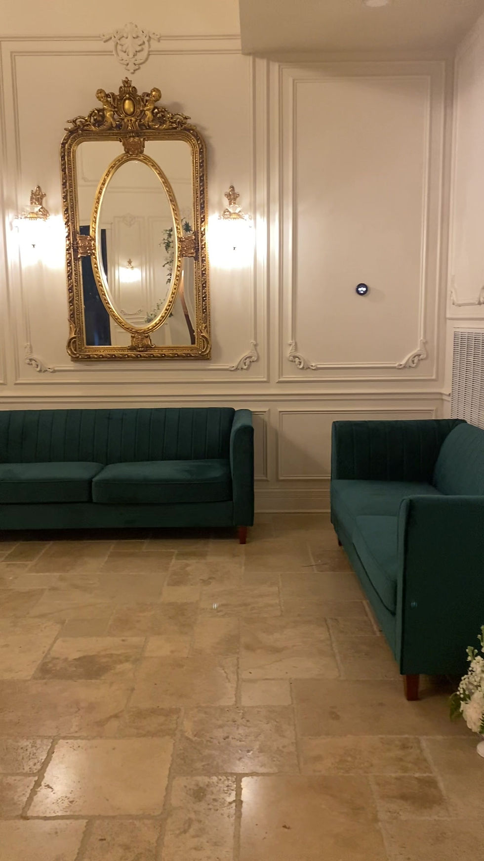 Thumbnail: Green velvet sofa rental from Mad Honey Rentals, a plush and elegant seating choice for stylish events in Chattanooga, TN.