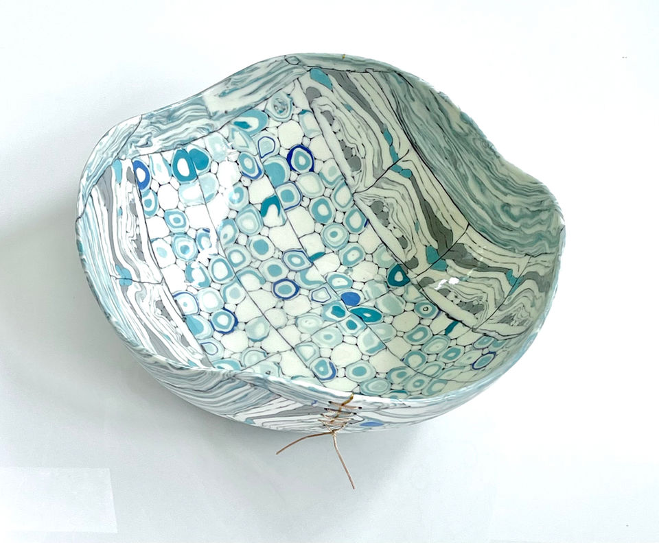 Coloured clay, nerikomi, deep colour, millefiori