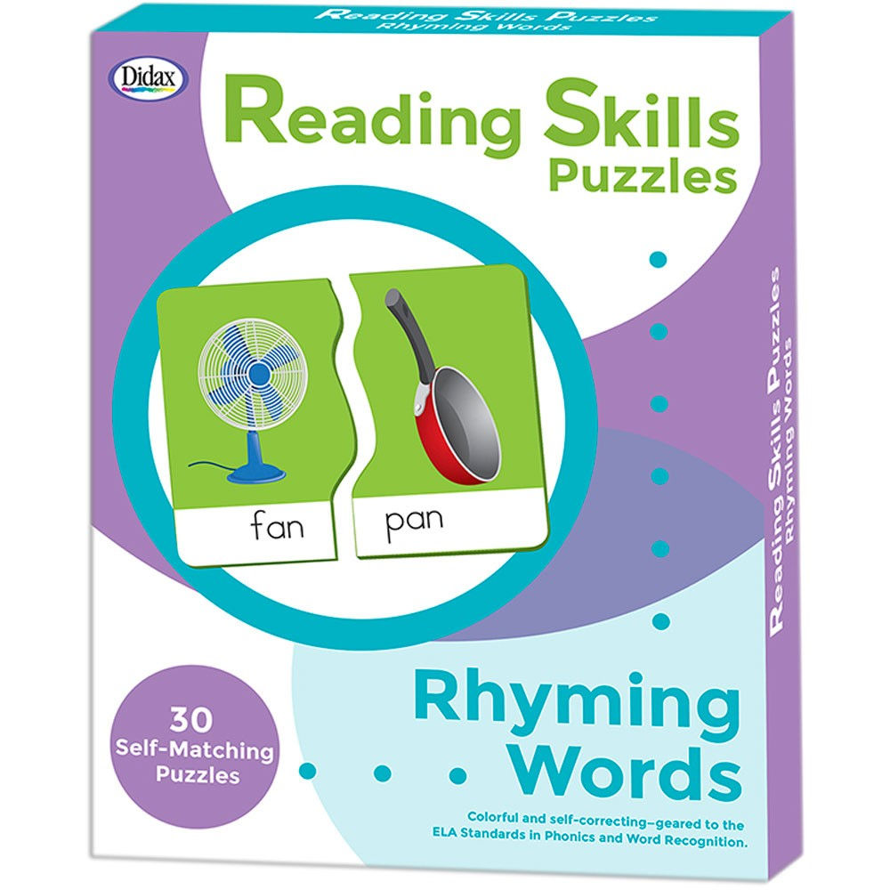 Reading Skills Puzzles: Rhyming Words